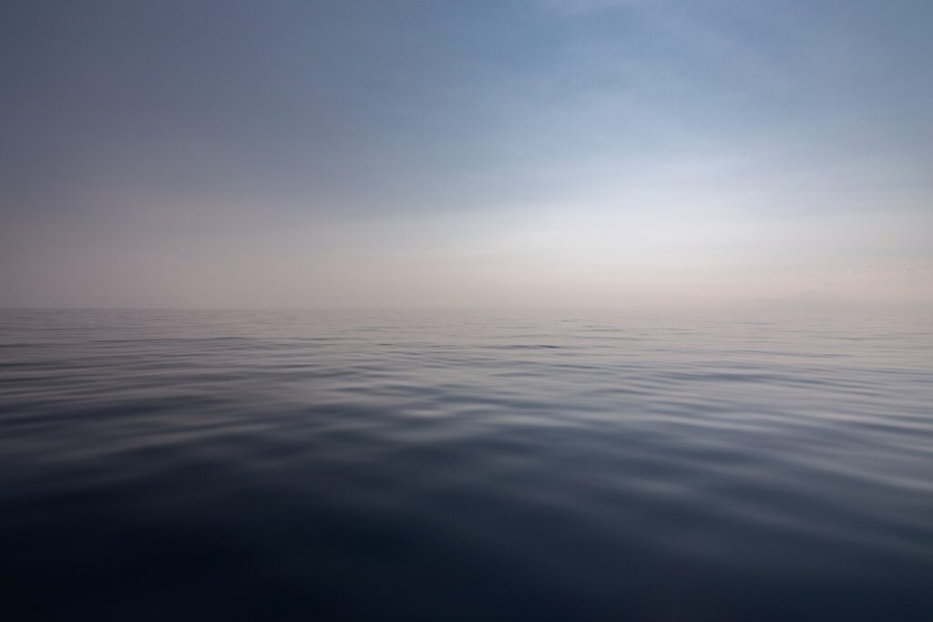 Sky touches sea