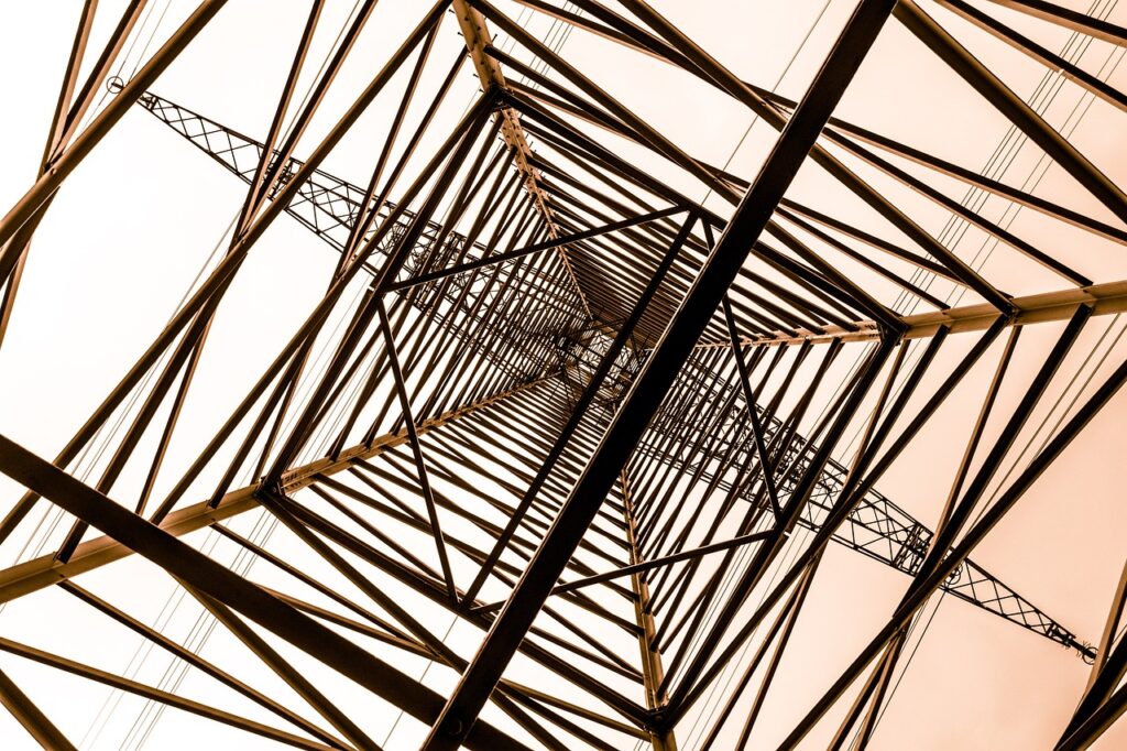Steel scaffolding