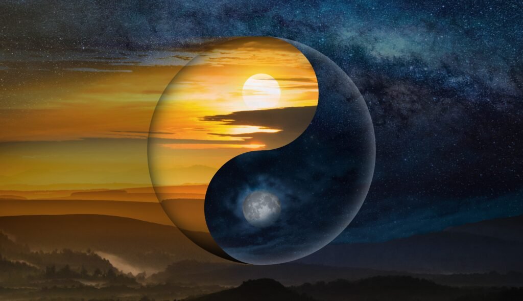 Astrologie, Yin und Yang, Sonne und Mond, Licht und Schatten, Tag und Nacht.